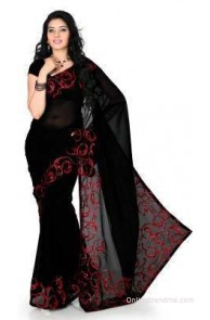 Designersareez Self Design Fashion Georgette Sari